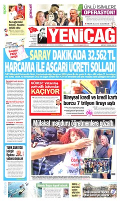 Yeniçağ Gazetesi Manşetleri