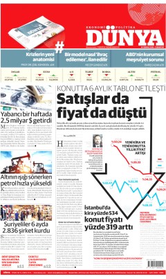 Dünya Gazetesi Manşetleri