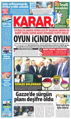 Karar Gazetesi Manşetleri