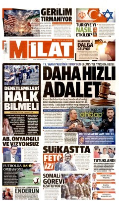Milat Gazetesi Manşetleri