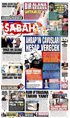 Sabah Gazetesi Manşetleri