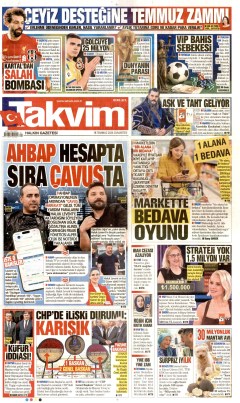 Takvim Gazetesi Manşetleri