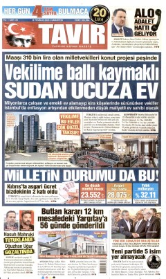 Tavır Gazetesi Gazetesi Manşetleri