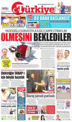 Türkiye Gazetesi Gazetesi Manşetleri