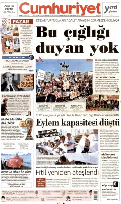 Cumhuriyet Gazetesi Manşetleri