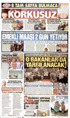 Korkusuz Gazetesi Manşetleri