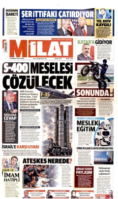 Milat Gazetesi Manşetleri
