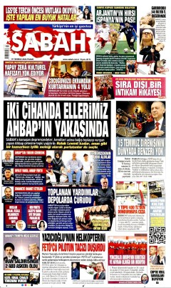 Sabah Gazetesi Manşetleri