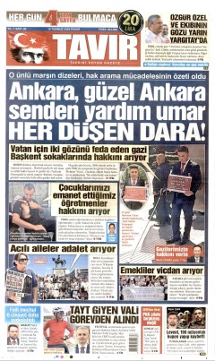 Tavır Gazetesi Gazetesi Manşetleri