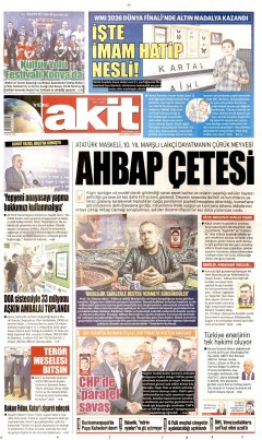 Yeni Akit Gazetesi Manşetleri