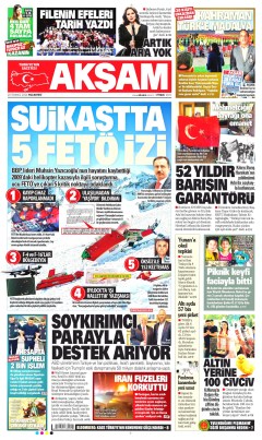 Akşam Gazetesi Manşetleri