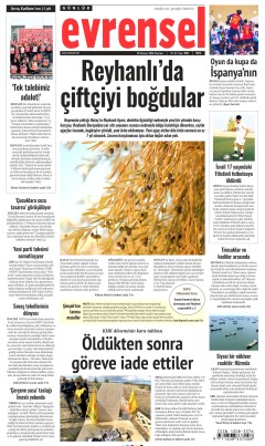 Evrensel Gazetesi Manşetleri