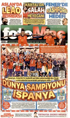 Fotomaç Gazetesi Manşetleri