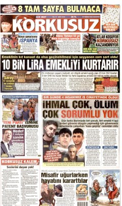 Korkusuz Gazetesi Manşetleri