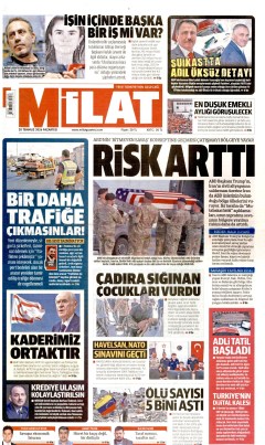 Milat Gazetesi Manşetleri