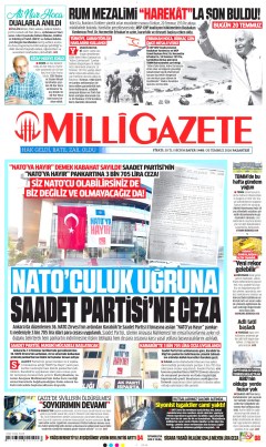 Milli Gazete Gazetesi Manşetleri
