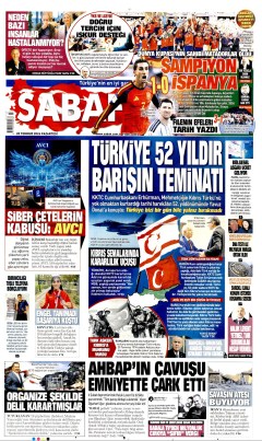 Sabah Gazetesi Manşetleri