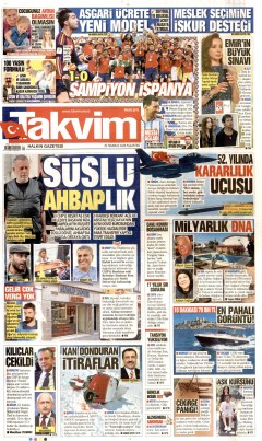 Takvim Gazetesi Manşetleri