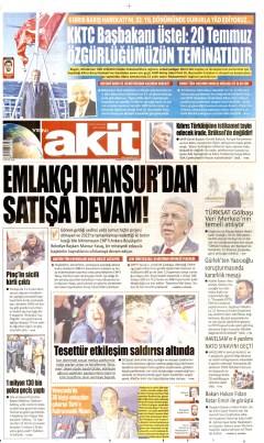 Yeni Akit Gazetesi Manşetleri
