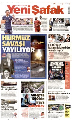 Yeni Şafak Gazetesi Manşetleri