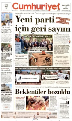 Cumhuriyet Gazetesi Manşetleri
