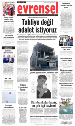 Evrensel Gazetesi Manşetleri