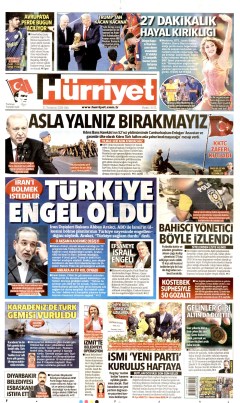 Hürriyet Gazetesi Manşetleri