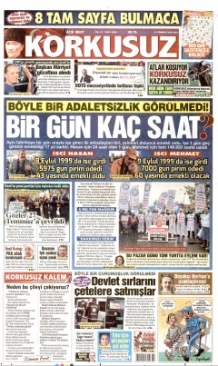 Korkusuz Gazetesi Manşetleri