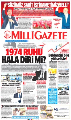 Milli Gazete Gazetesi Manşetleri