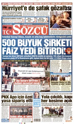Sözcü Gazetesi Manşetleri