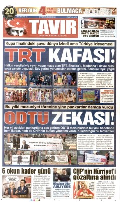 Tavır Gazetesi Gazetesi Manşetleri
