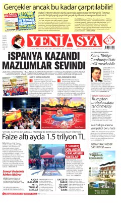 Yeni Asya Gazetesi Manşetleri