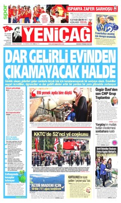 Yeniçağ Gazetesi Manşetleri