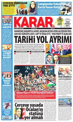 Karar Gazetesi Manşetleri