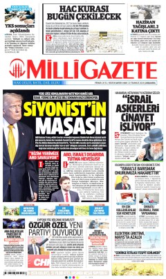 Milli Gazete Gazetesi Manşetleri