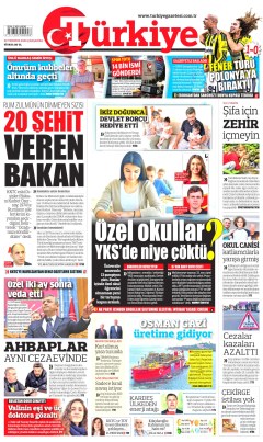 Türkiye Gazetesi Gazetesi Manşetleri