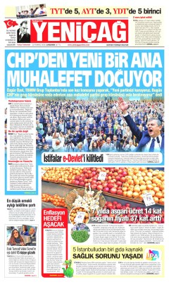 Yeniçağ Gazetesi Manşetleri
