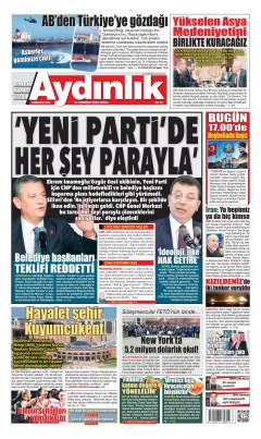 Aydınlık Gazetesi Gazetesi Manşetleri