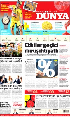 Dünya Gazetesi Manşetleri