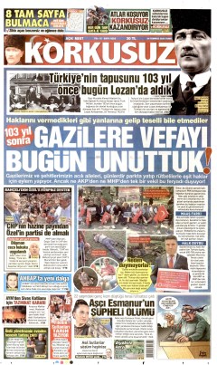 Korkusuz Gazetesi Manşetleri