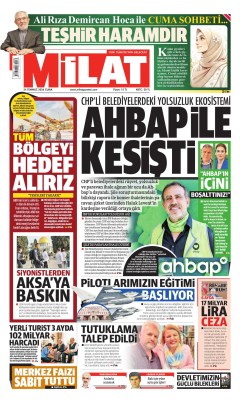 Milat Gazetesi Manşetleri