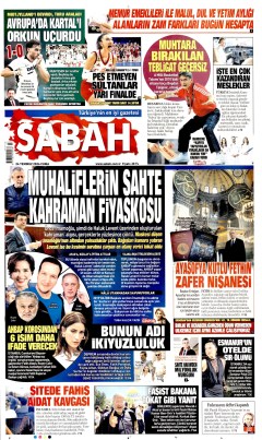 Sabah Gazetesi Manşetleri