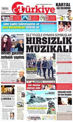 Türkiye Gazetesi Gazetesi Manşetleri