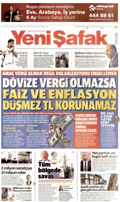 Yeni Şafak Gazetesi Manşetleri