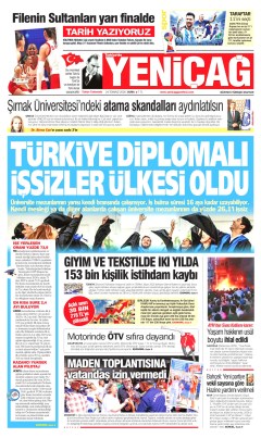 Yeniçağ Gazetesi Manşetleri