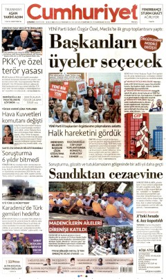 Cumhuriyet Gazetesi Manşetleri