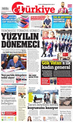Türkiye Gazetesi Gazetesi Manşetleri