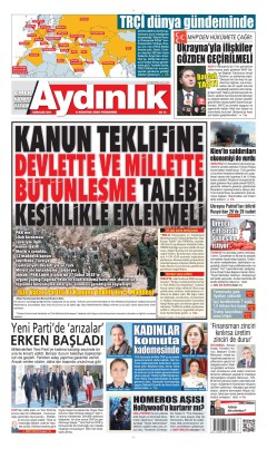 Aydınlık Gazetesi Gazetesi Manşetleri