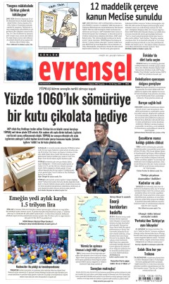 Evrensel Gazetesi Manşetleri
