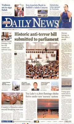 Hürriyet Daily News Gazetesi Manşetleri